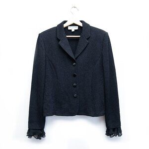 St John Black Cropped Blazer